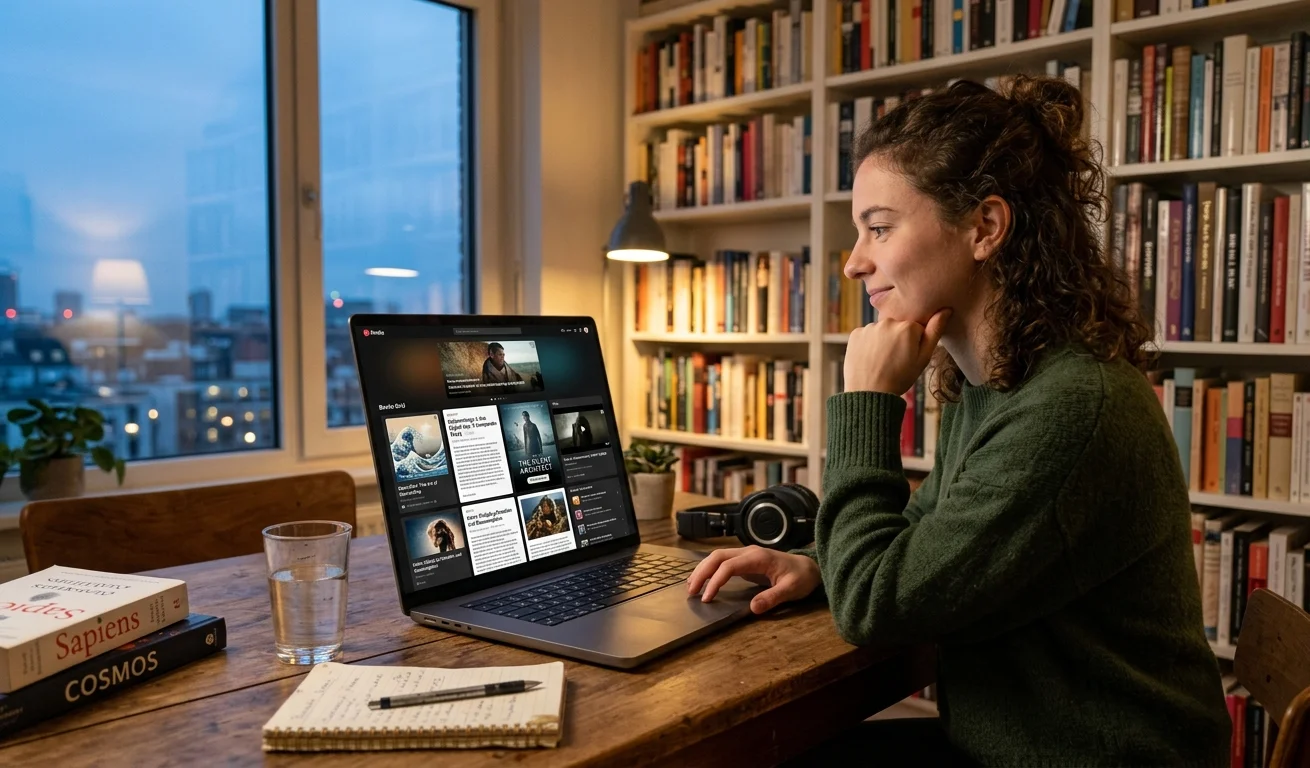 Persona descubriendo contenido en Blinkub